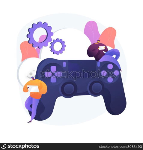 Console gamepad. Hitech technology. Live gaming service, video gaming controller, joystick with buttons. Joypad for gamers. Peripheral input device. Vector isolated concept metaphor illustration.. Console gamepad vector concept metaphor