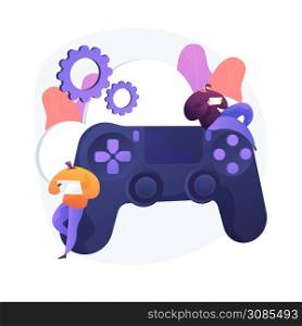 Console gamepad. Hitech technology. Live gaming service, video gaming controller, joystick with buttons. Joypad for gamers. Peripheral input device. Vector isolated concept metaphor illustration.. Console gamepad vector concept metaphor