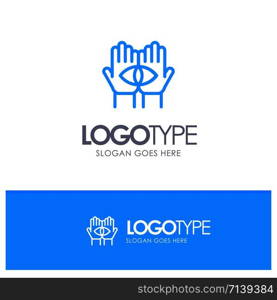 Conspiracy, Destiny, Medium, Mystery, Occult, Blue outLine Logo with place for tagline