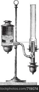 Constant lamp, vintage engraved illustration. Industrial encyclopedia E.-O. Lami - 1875.