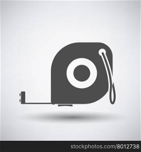 Constriction tape measure icon on gray background with round shadow. Vector illustration.