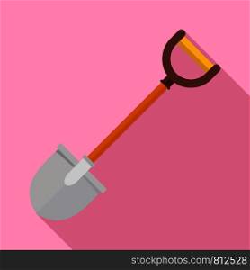 Construct shovel icon. Flat illustration of construct shovel vector icon for web design. Construct shovel icon, flat style