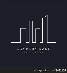 Construction and building logo. Business sign template for Real Estate, brokerage, building & renovation businesses. Modern linear style. Company Vector. Construction and building logo. Business sign template for Real Estate, brokerage, building & renovation businesses. Modern linear style. Company Vector illustration