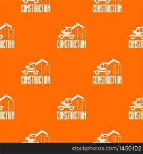 Construction business pattern vector orange for any web design best. Construction business pattern vector orange