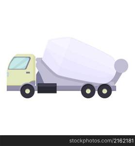 Construction cement mixer icon cartoon vector. Concrete truck. Building car. Construction cement mixer icon cartoon vector. Concrete truck