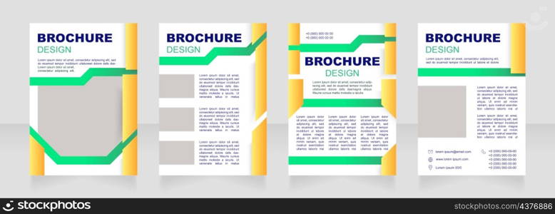 Construction coordination process blank brochure design. Template set with copy space for text. Premade corporate reports collection. Editable 4 paper pages. Arial Black, Regular fonts used. Construction coordination process blank brochure design