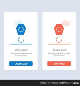 Construction, Crane, Hook  Blue and Red Download and Buy Now web Widget Card Template