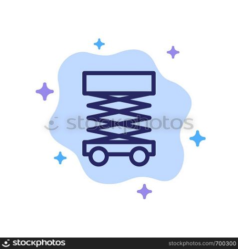 Construction, Develop, Scaffolding, Structure Blue Icon on Abstract Cloud Background