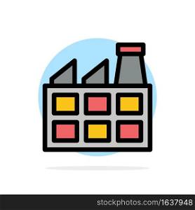 Construction, Factory, Industry Abstract Circle Background Flat color Icon
