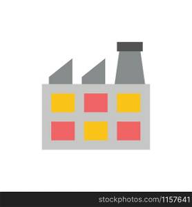Construction, Factory, Industry Flat Color Icon. Vector icon banner Template