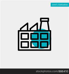 Construction, Factory, Industry turquoise highlight circle point Vector icon