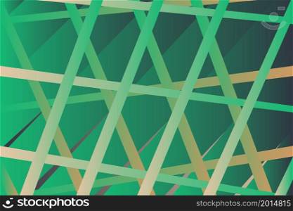 Construction futuristic concept vector artistic template copy space design. Green retro gradient colors. Abstract texture geometric shapes line pattern. Striped tile graphic background banner cover