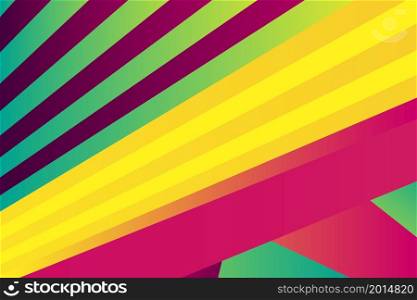 Construction futuristic concept vector artistic template copy space design. Neon yellow magenta retro gradient colors. Abstract texture geometric shapes line pattern. Striped tile graphic background