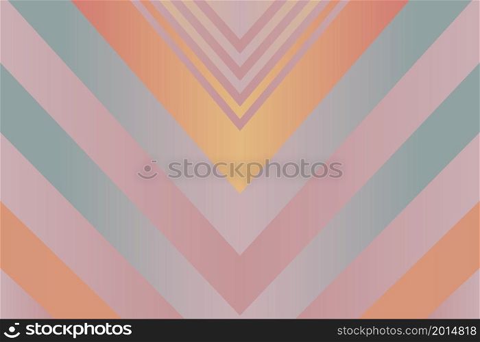 Construction futuristic concept vector artistic template copy space design. Pastel pink orange retro gradient colors. Abstract texture geometric shapes lines pattern. Striped tile graphic background