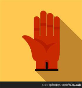 Construction glove icon. Flat illustration of construction glove vector icon for web design. Construction glove icon, flat style