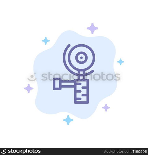 Construction, Grinder, Grinding Blue Icon on Abstract Cloud Background
