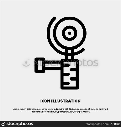 Construction, Grinder, Grinding Line Icon Vector