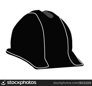 construction hard hat icon on white background. bulider hard hat black sign. flat style. helmet icon for your web site design, logo, app, UI. safety hard hat symbol.
