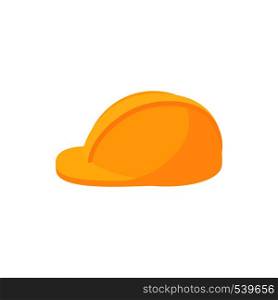 Construction helmet icon in cartoon style on a white background. Construction helmet icon, cartoon style