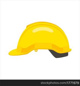 Construction helmet icon. yellow hard hat worker safety isolated on white background. can be used helmet icon for web and mobile phone apps. Vector illustration in flat style. Construction helmet icon.