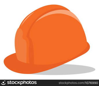 Construction helmet, illustration, vector on white background.