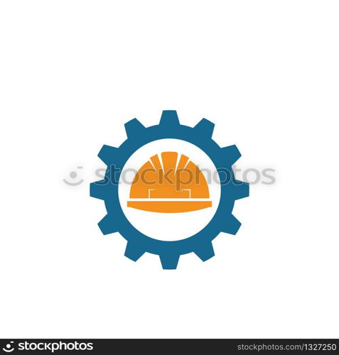 construction helmet vector illustration design template