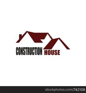 Construction house logo. Logo home in flat design. Eps10. Construction house logo. Logo home in flat design