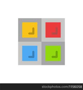 Construction, House, Window Flat Color Icon. Vector icon banner Template