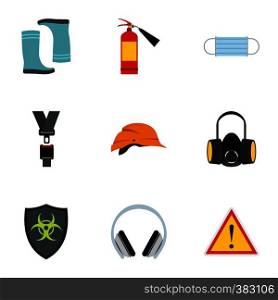 Construction icons set. Flat illustration of 9 construction vector icons for web. Construction icons set, flat style