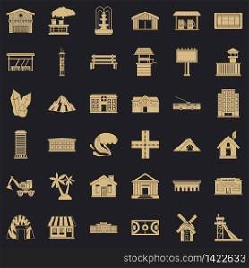 Construction icons set. Simple style of 36 construction vector icons for web for any design. Construction icons set, simple style