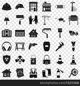 Construction industry icons set. Simple style of 36 construction industry vector icons for web for any design. Construction industry icons set, simple style