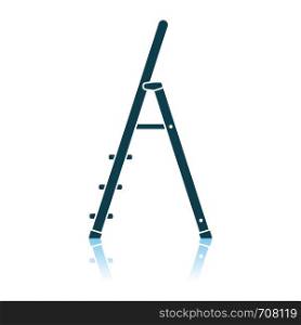 Construction Ladder Icon. Shadow Reflection Design. Vector Illustration.