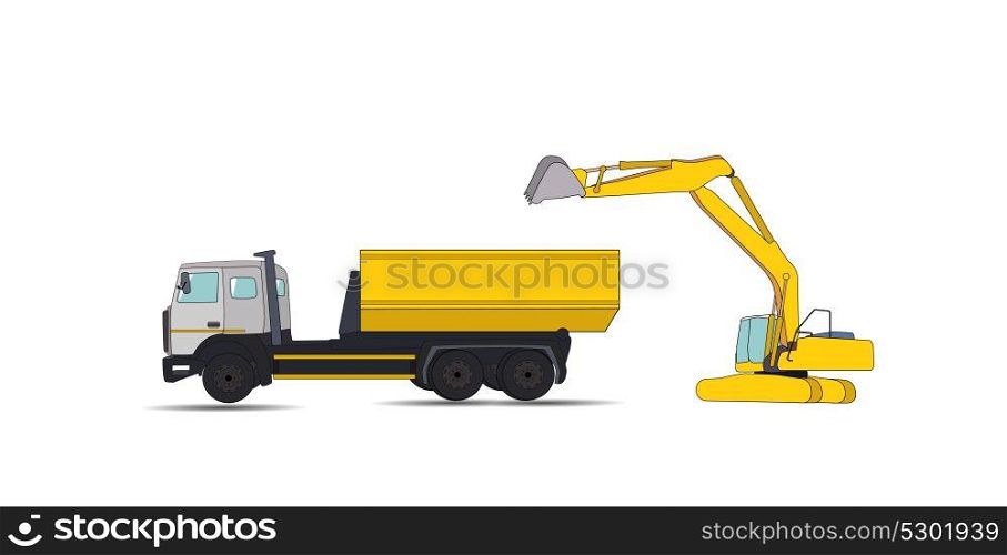 Construction Machinery. Vector Illustration. EPS10. Construction Machinery. Vector Illustration.