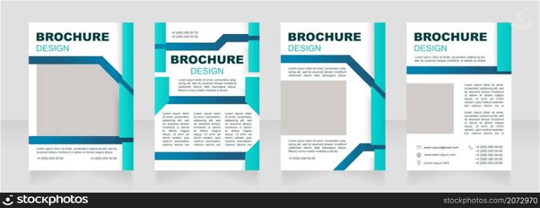 Construction management blank brochure design. Planning. Template set with copy space for text. Premade corporate reports collection. Editable 4 paper pages. Arial Black, Regular fonts used. Construction management blank brochure design