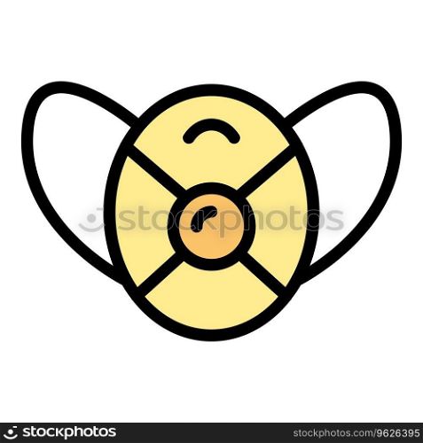 Construction mask icon outline vector. Repair home. Hammer work color flat. Construction mask icon vector flat