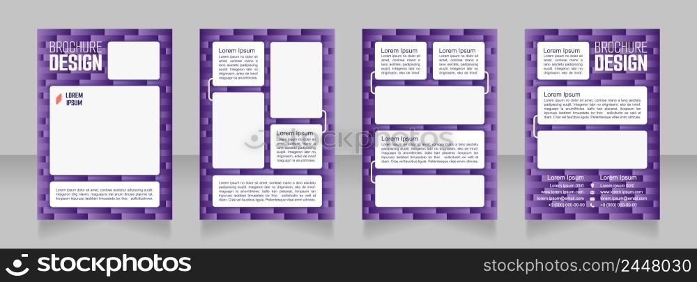 Construction materials blank brochure design. Template set with copy space for text. Premade corporate reports collection. Editable 4 paper pages. Smooch Sans Light, Bold, Arial Regular fonts used. Construction materials blank brochure design