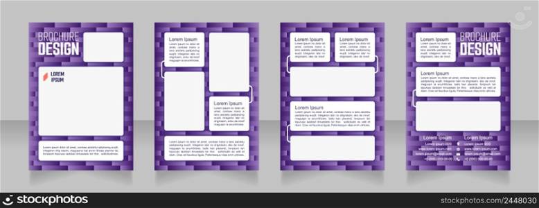 Construction materials blank brochure design. Template set with copy space for text. Premade corporate reports collection. Editable 4 paper pages. Smooch Sans Light, Bold, Arial Regular fonts used. Construction materials blank brochure design