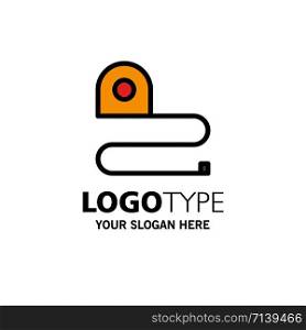Construction, Measuring, Scale, Tape Business Logo Template. Flat Color