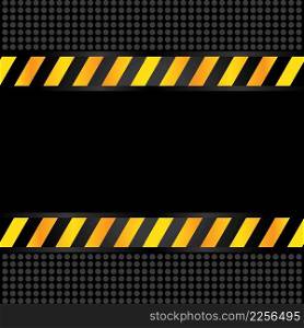 Construction metal background with black and yellow safety line vector