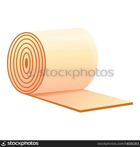 Construction metal roll icon. Cartoon of construction metal roll vector icon for web design isolated on white background. Construction metal roll icon, cartoon style