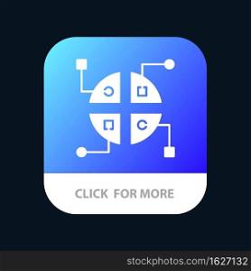 Construction, Network, Map Mobile App Button. Android and IOS Glyph Version