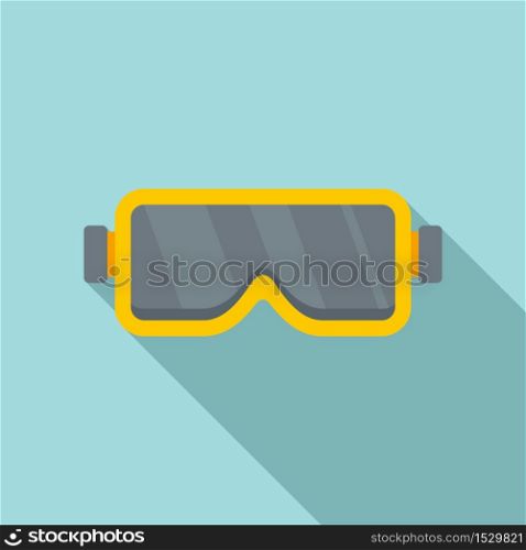 Construction protect glasses icon. Flat illustration of construction protect glasses vector icon for web design. Construction protect glasses icon, flat style