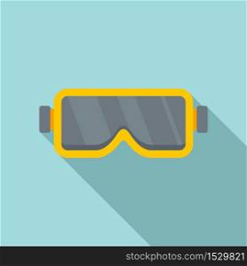 Construction protect glasses icon. Flat illustration of construction protect glasses vector icon for web design. Construction protect glasses icon, flat style