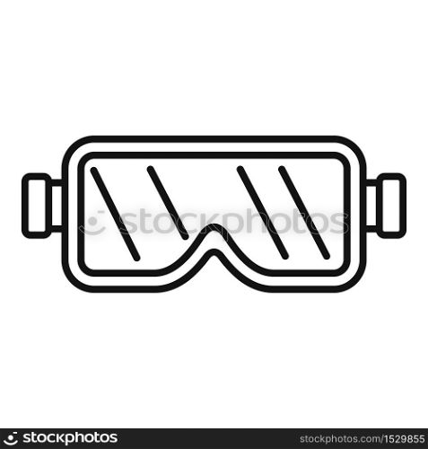 Construction protect glasses icon. Outline construction protect glasses vector icon for web design isolated on white background. Construction protect glasses icon, outline style