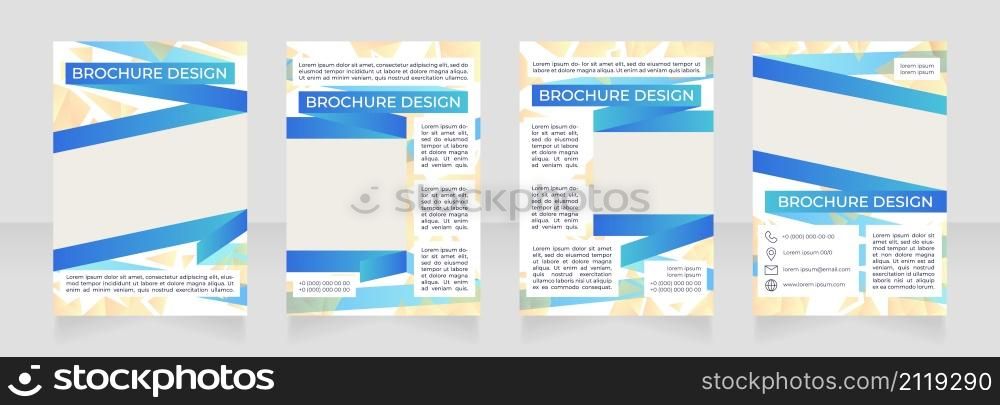 Construction regulation plans blank brochure design. Template set with copy space for text. Premade corporate reports collection. Editable 4 paper pages. Montserrat Medium, Regular fonts used. Construction regulation plans blank brochure design