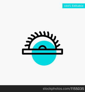 Construction, Saw, Tool, Utensils turquoise highlight circle point Vector icon