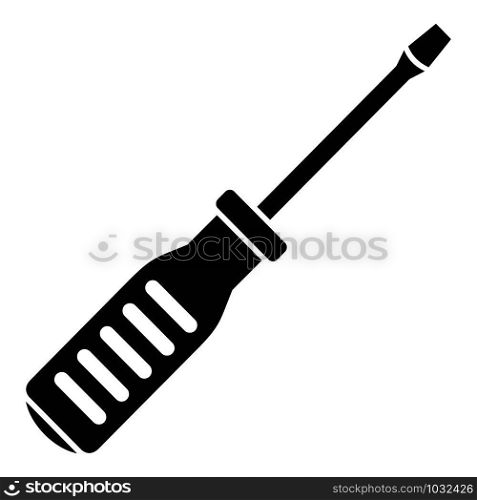 Construction screwdriver icon. Simple illustration of construction screwdriver vector icon for web design isolated on white background. Construction screwdriver icon, simple style