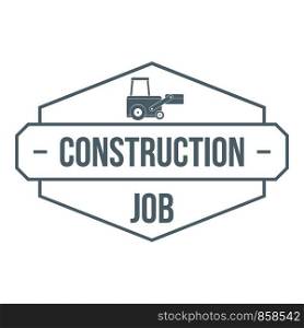 Construction service logo. Simple illustration of construction service vector logo for web. Construction service logo, simple gray style