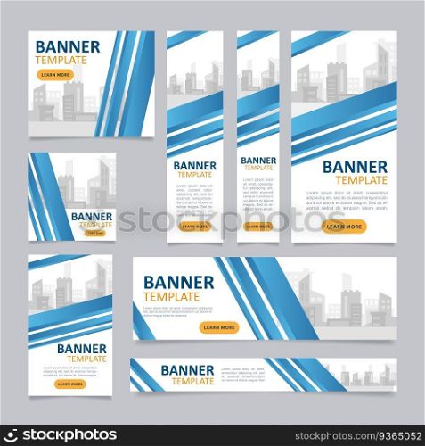 Construction site web banner design template. Vector flyer with text space. Advertising placard with customized copyspace. Printable poster for advertising. Arial, Calibri Regular fonts used. Construction site web banner design template