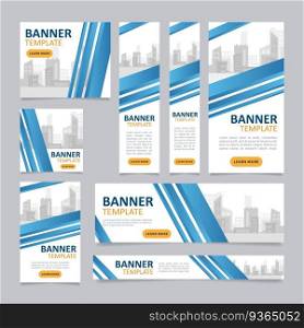 Construction site web banner design template. Vector flyer with text space. Advertising placard with customized copyspace. Printable poster for advertising. Arial, Calibri Regular fonts used. Construction site web banner design template